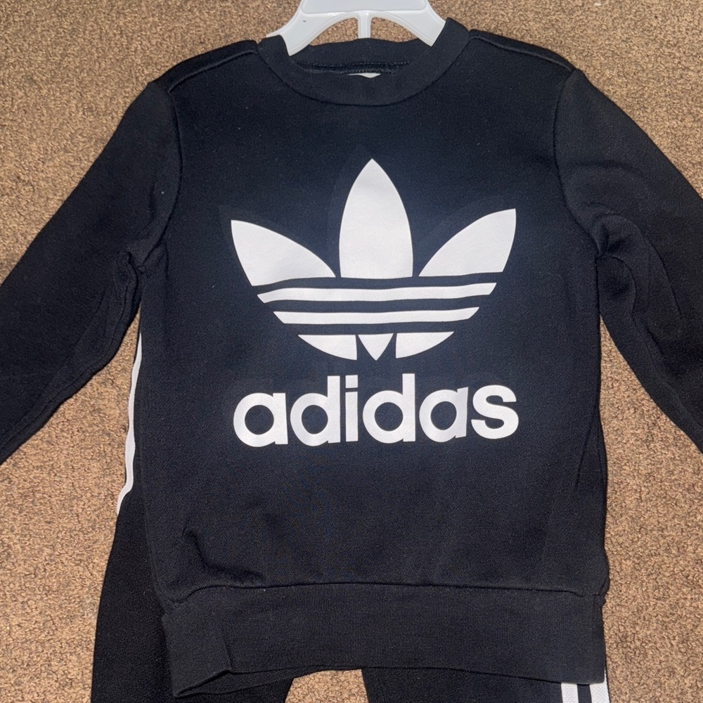 Adidas Kids Black Sweatsuit Set